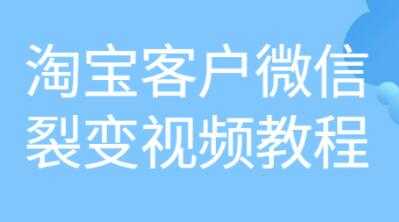 《淘宝客户微信裂变》培训课程视频教程_中创网