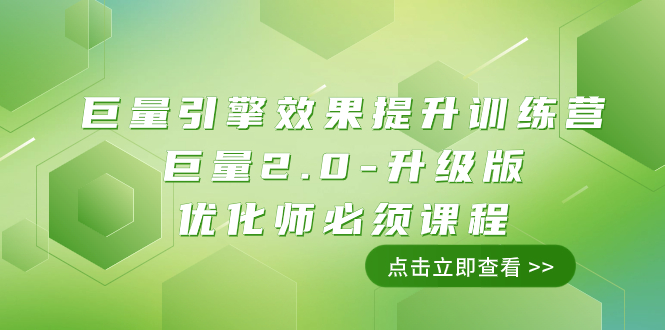 （7917期）巨量引擎效果提升训练营：巨量2.0-升级版，优化师必须课程（111节课）_中创网