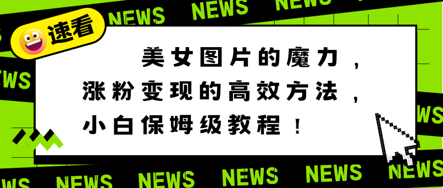 （8645期）美女图片的魔力，涨粉变现的高效方法，小白保姆级教程！_中创网