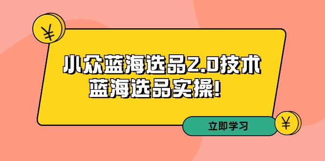 （9242期）拼多多培训第33期：小众蓝海选品2.0技术-蓝海选品实操！_中创网