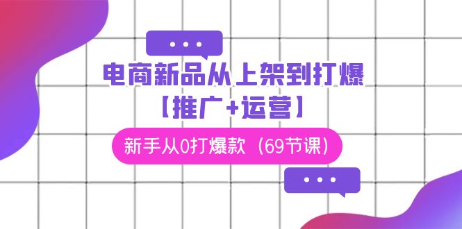 （9348期）电商新品从上架到打爆【推广+运营】，新手从0打爆款（69节课）_中创网