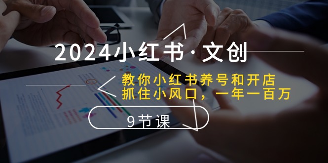 （10535期）2024小红书文创：教你小红书养号和开店、抓住小风口 一年一百万 (9节课)_中创网