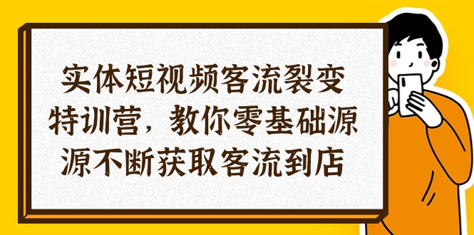 （11008期）实体短视频客流 裂变特训营，教你0基础源源不断获取客流到店（29节）_中创网