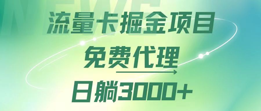 （12321期）流量卡掘金代理，日躺赚3000+，变现暴力，多种推广途径_中创网