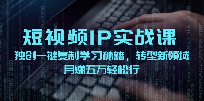 （12193期）短视频 IP实战课，独创一键复制学习秘籍，转战新领域，月赚五万轻松行_中创网