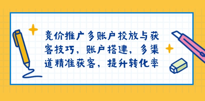 （13979期）竞价推广多账户投放与获客技巧，账户搭建，多渠道精准获客，提升转化率_中创网